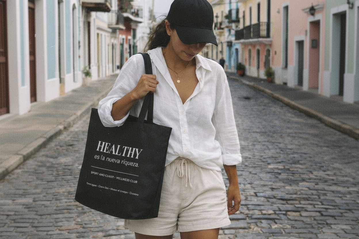 Tote Bag Ecológico - "Healthy es la Nueva Riqueza"